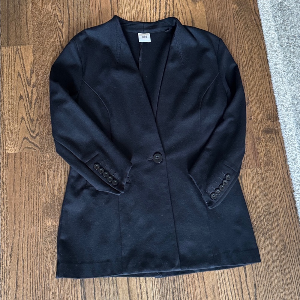 Cabi Turner Blazer 3026 Knit Ponte Jacket 4 black slim fit